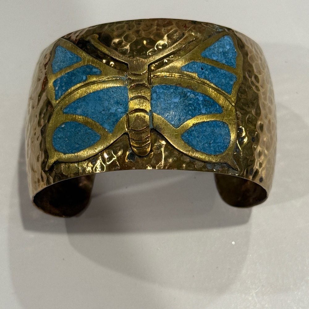🦋 Magical Artisan Butterfly Cuff – Handmade Bronze Beauty from Mexico 🇲🇽❤️🦋🦋